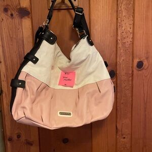 Nine West Pink and White Hobo Bag